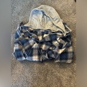 American Eagle Flannel with detachable hood
